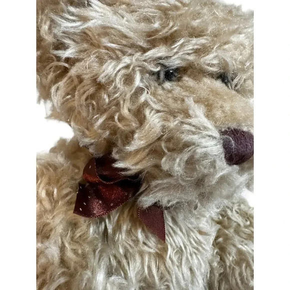 Russ Berrie Madison Teddy Bear Brown Checkered Ribbon Stuffed Size 10 in - Picture 3 of 7
